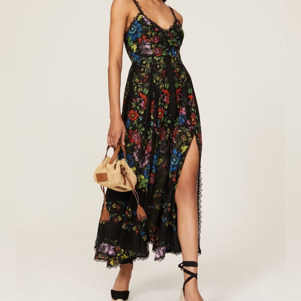 🌸 Charo Ruiz Ibiza Iraso Maxi Dress Garden Black (Size S)
